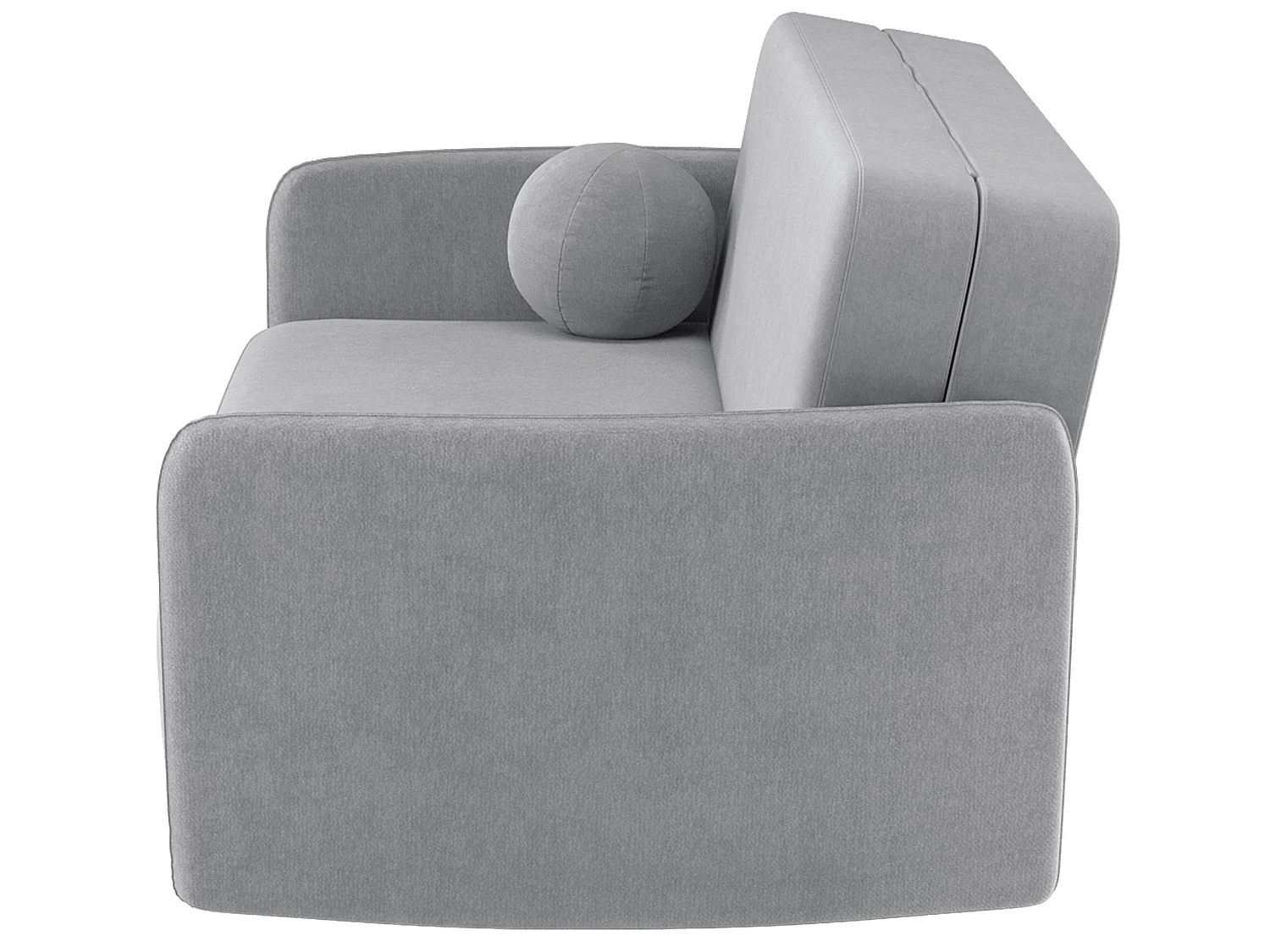 Slaapbank, lichtgrijs, 165 cm – Paxi, chenille stof