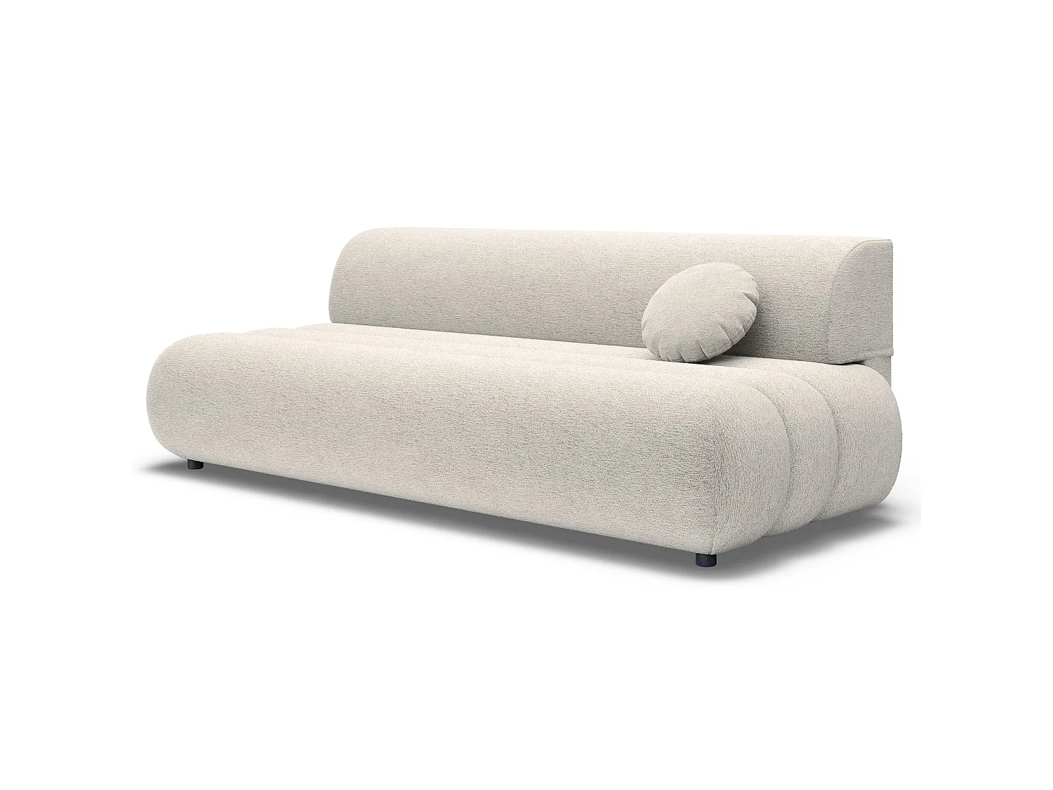 Schlafsofa, Hellbeige Chenille, 214 cm - Arione