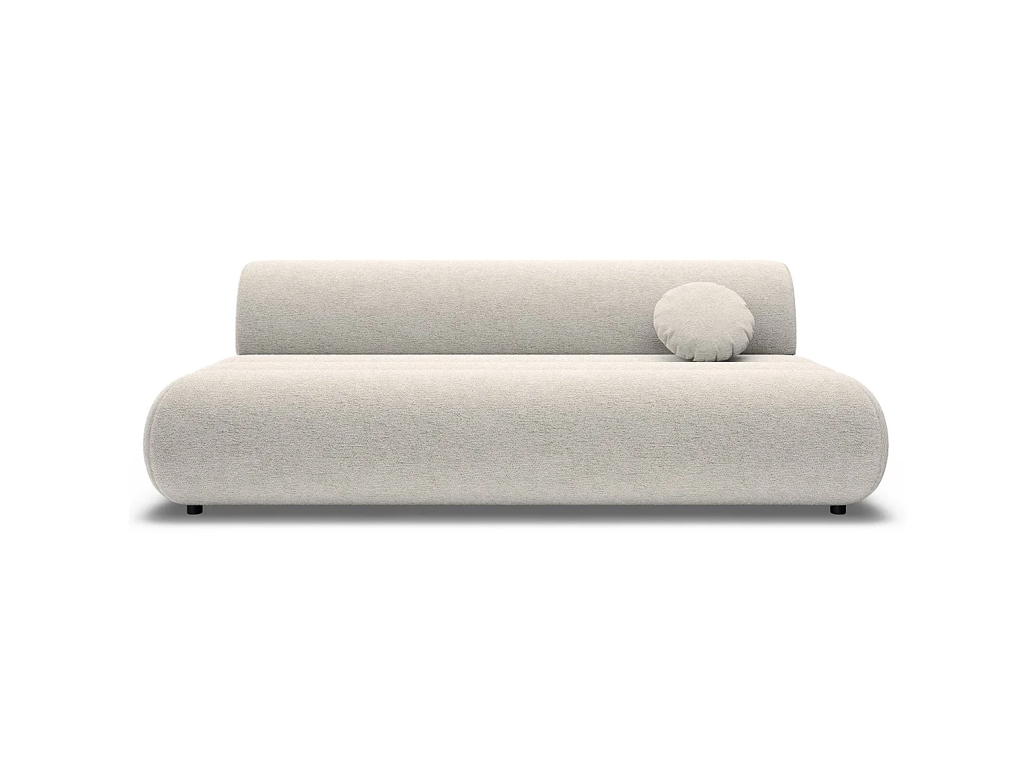 Schlafsofa, Hellbeige Chenille, 214 cm - Arione