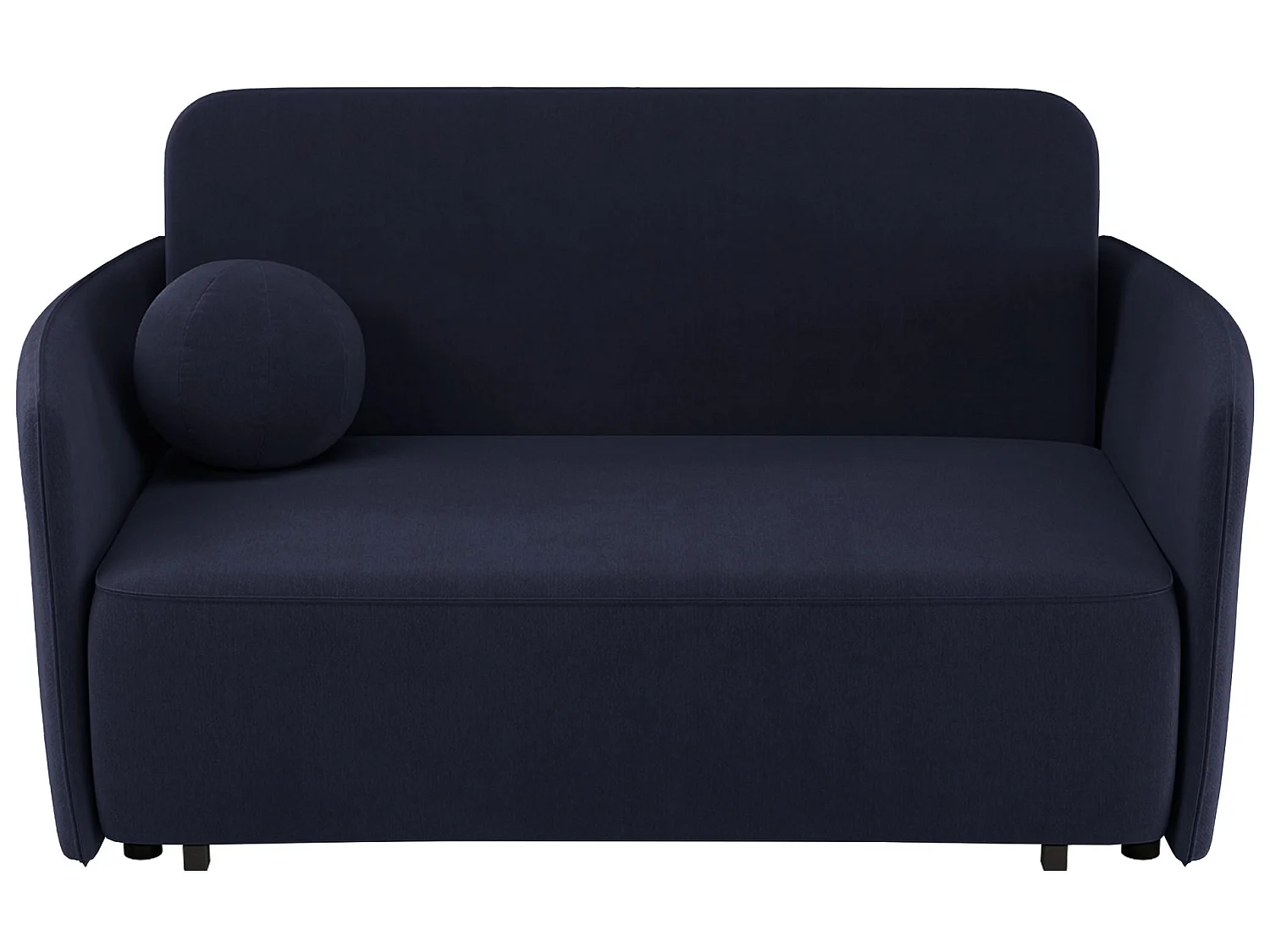 Slaapbank, marineblauw, 165 cm – Paxi, chenille stof