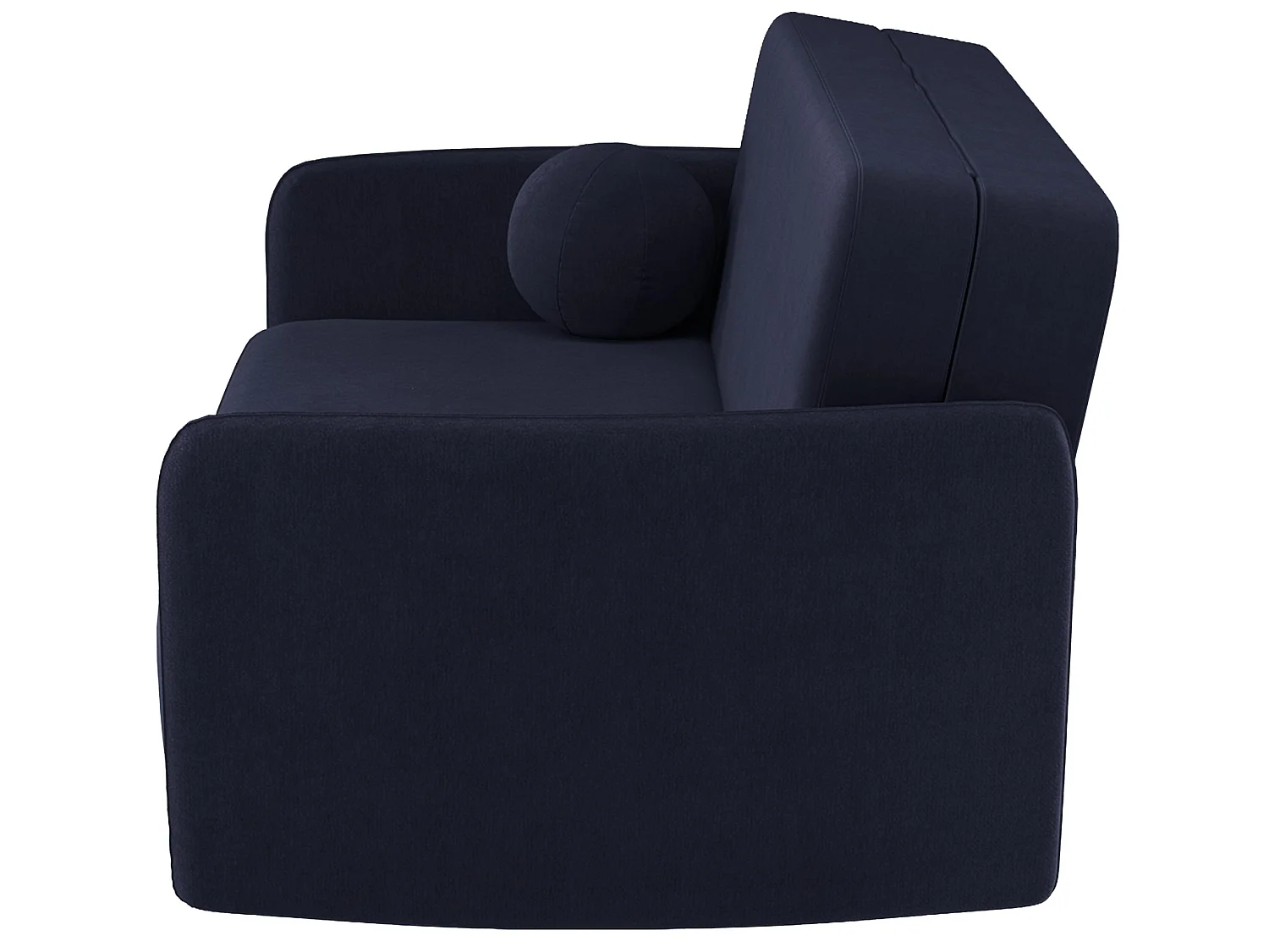 Slaapbank, marineblauw, 165 cm – Paxi, chenille stof