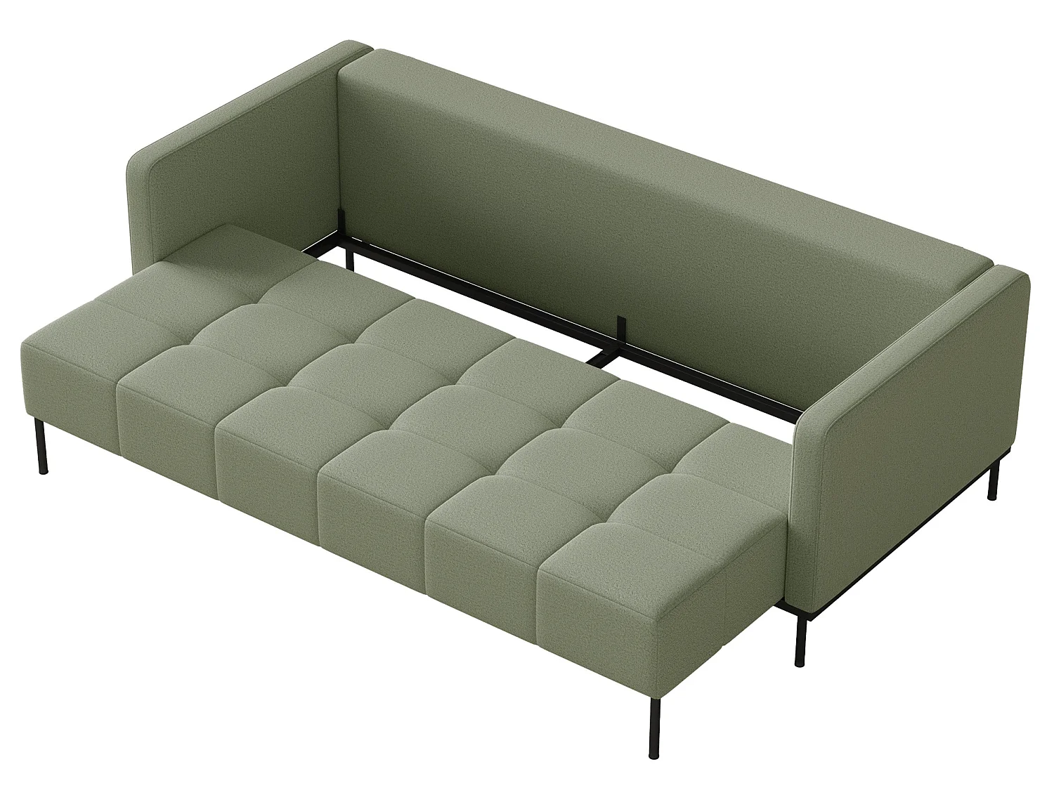 Canapé - 224 cm - maille Vert sauge - Skilia