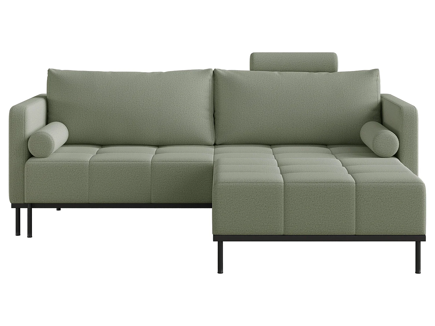 Canapé - 224 cm - maille Vert sauge - Skilia