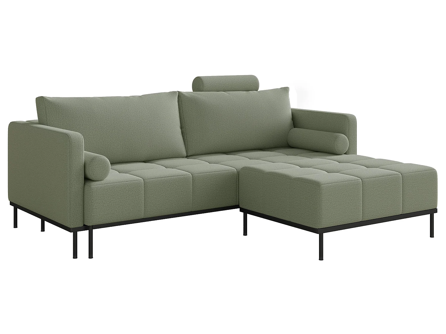 Canapé - 224 cm - maille Vert sauge - Skilia