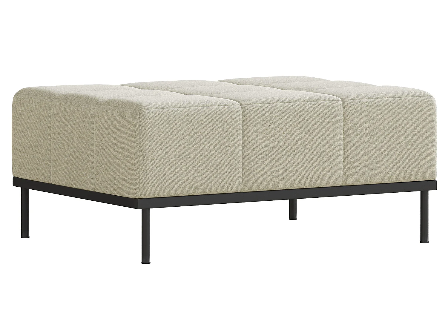 Schlafsofa mit Schlaffunktion, 3-Sitzer, Strickstoff Hellbeige, 224 cm - Skilia
