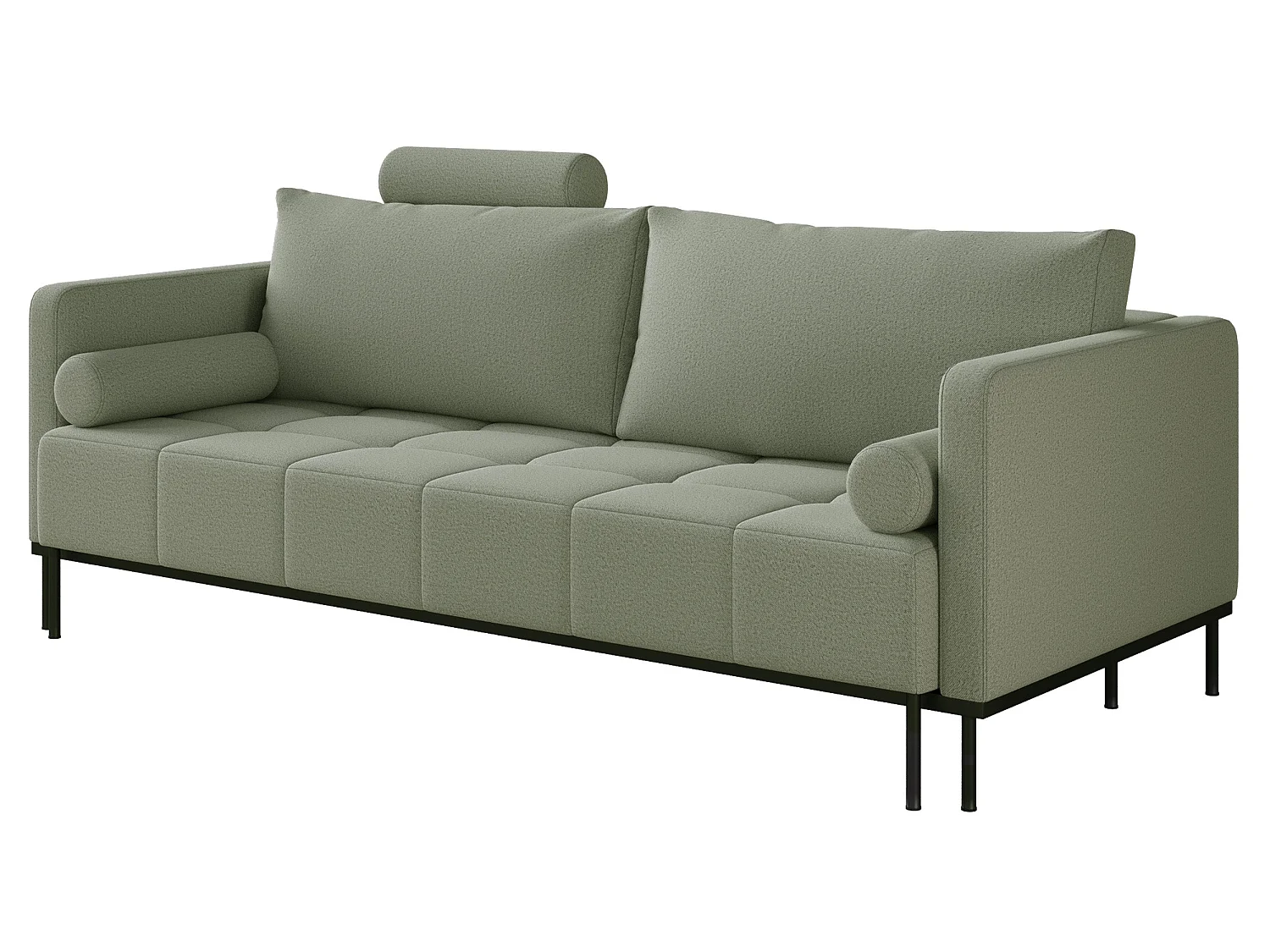 Canapé - 224 cm - maille Vert sauge - Skilia