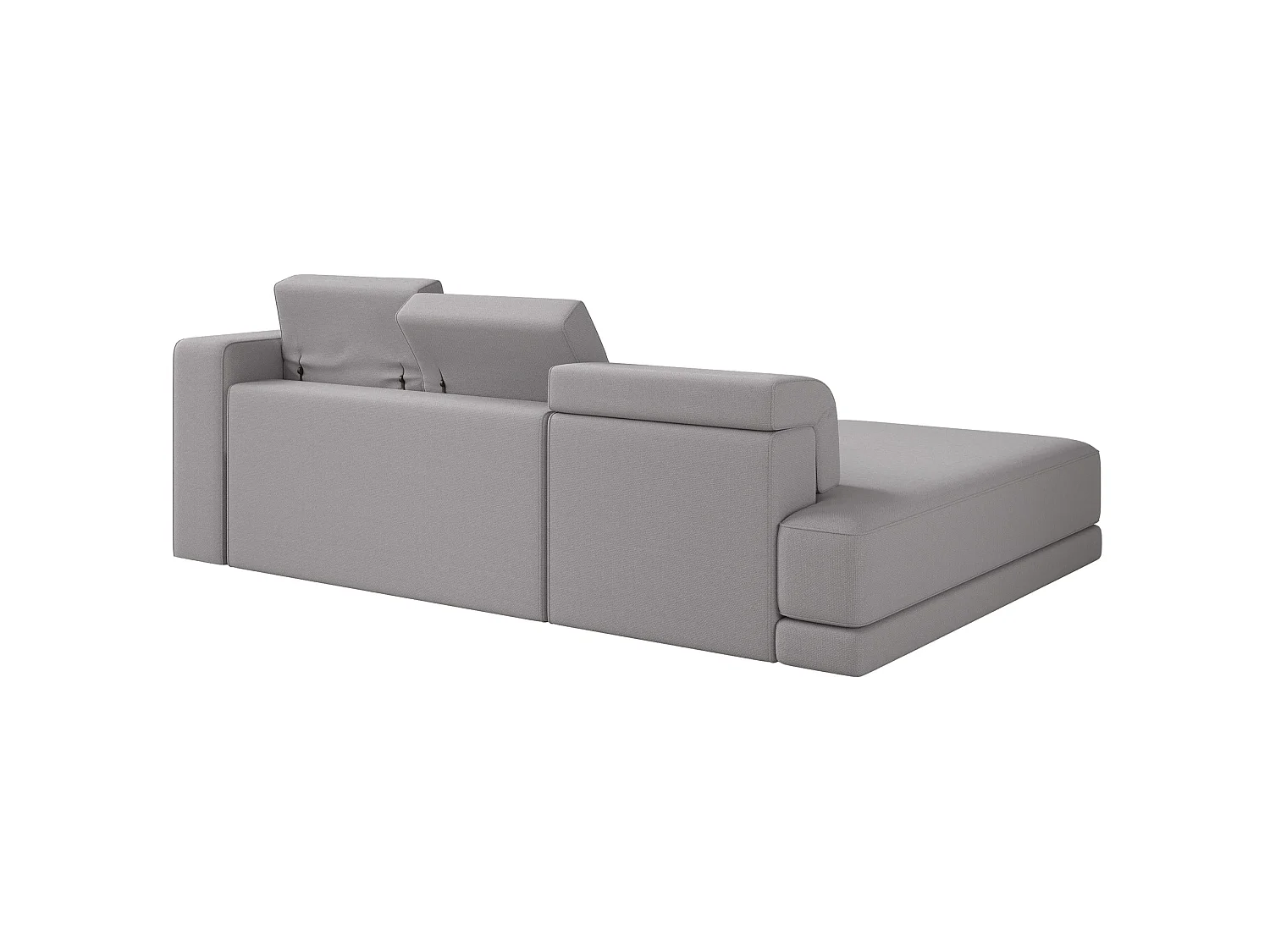 Canapé d'angle - 278 cm - Chenille Gris - Novals