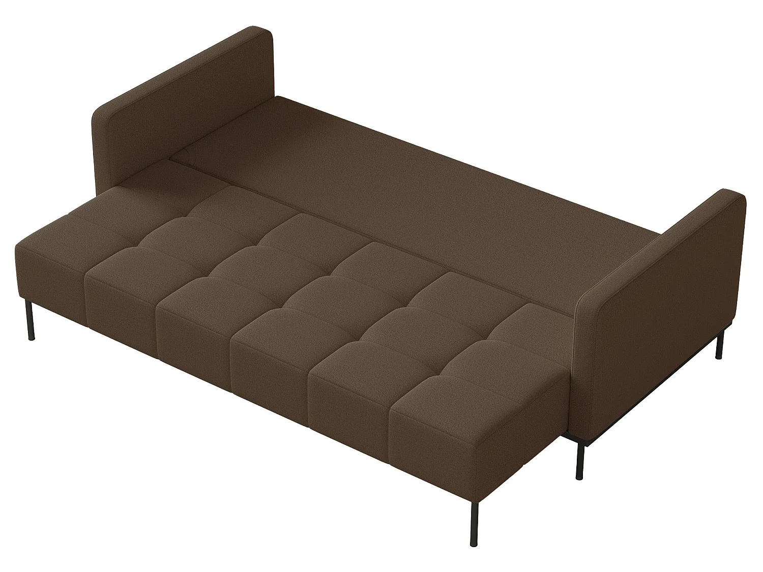 Canapé - 224 cm - maille Marron - Skilia