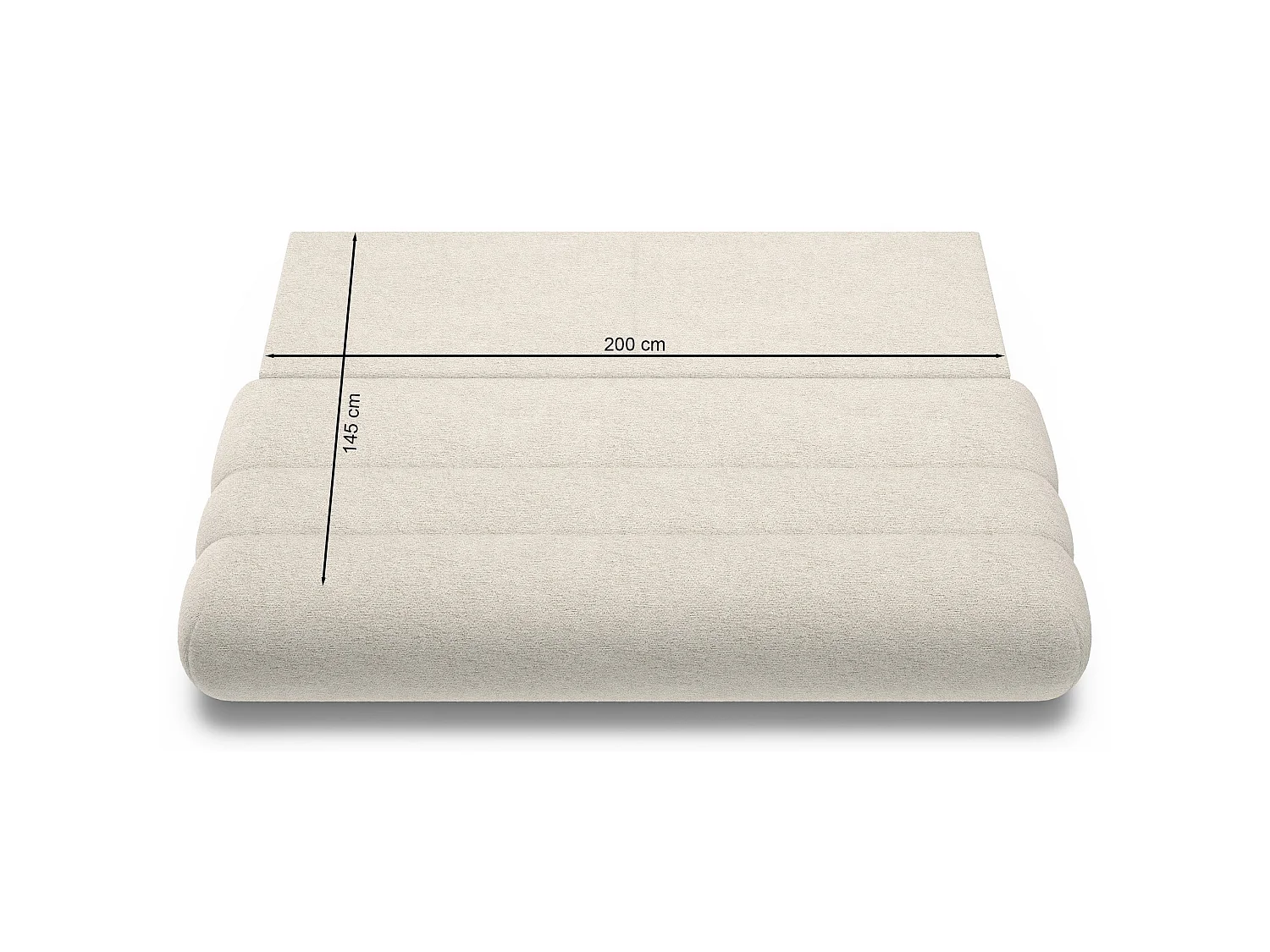 Canapé - 214 cm - Chenille Gris clair - Arione