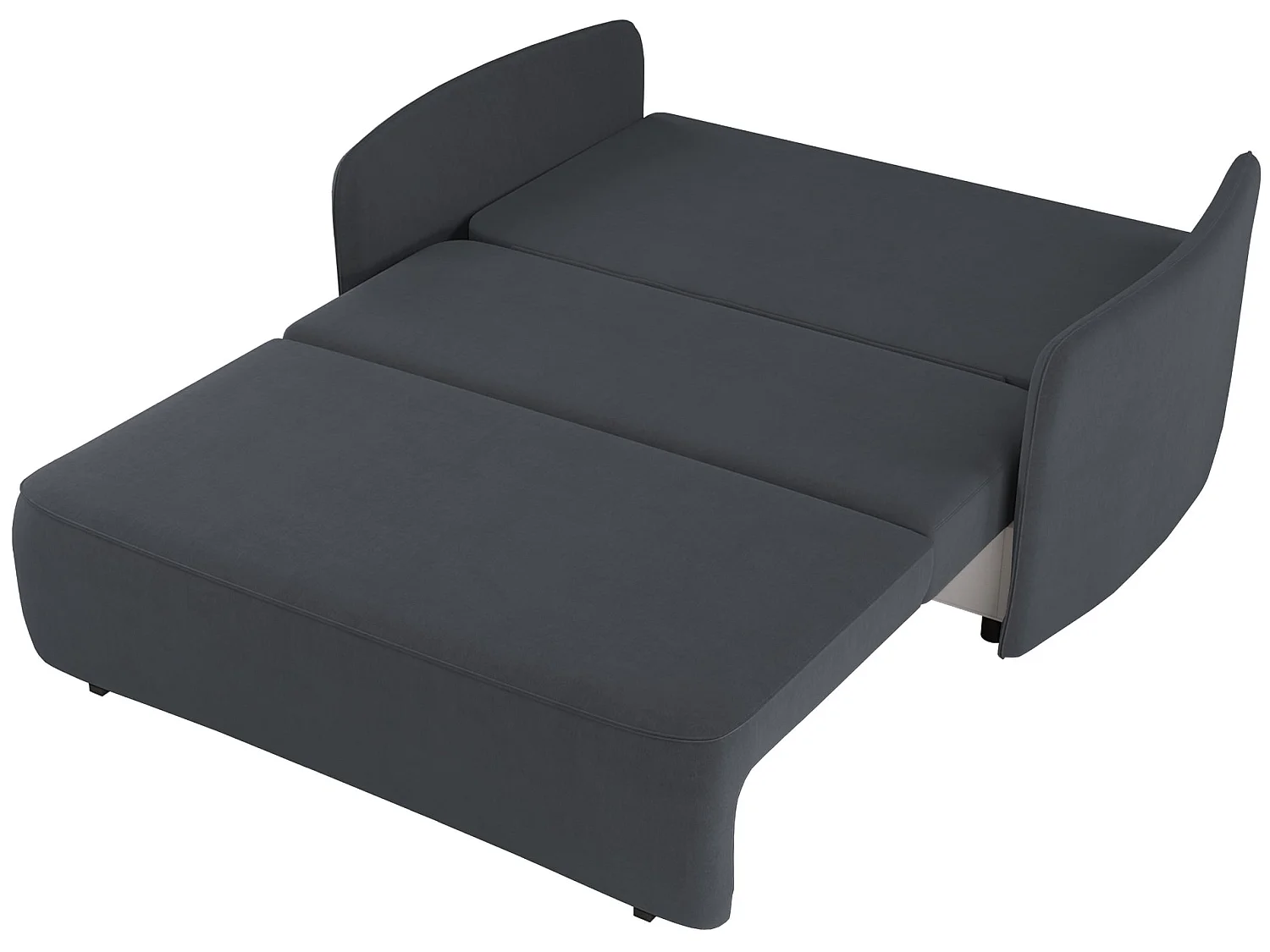 Slaapbank, donkergrijs, 165 cm – Paxi, chenille stof