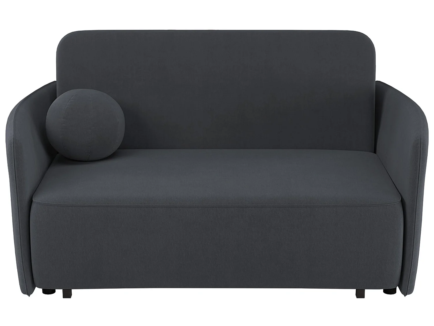 Slaapbank, donkergrijs, 165 cm – Paxi, chenille stof