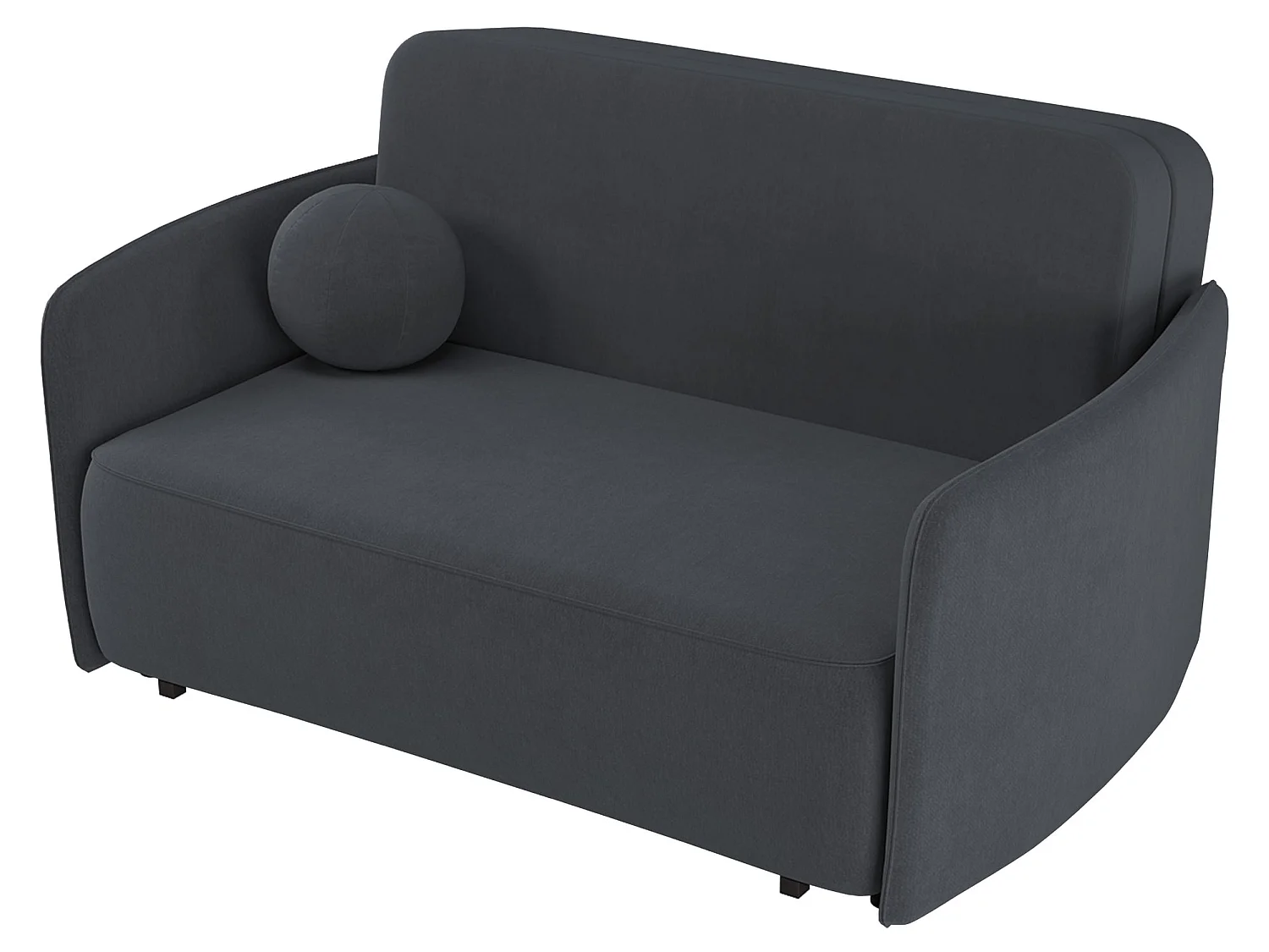 Slaapbank, donkergrijs, 165 cm – Paxi, chenille stof