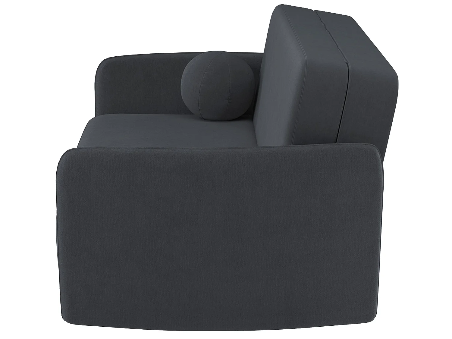 Slaapbank, donkergrijs, 165 cm – Paxi, chenille stof