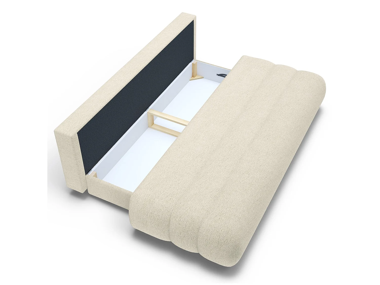 Canapé - 214 cm - Chenille Crème - Arione