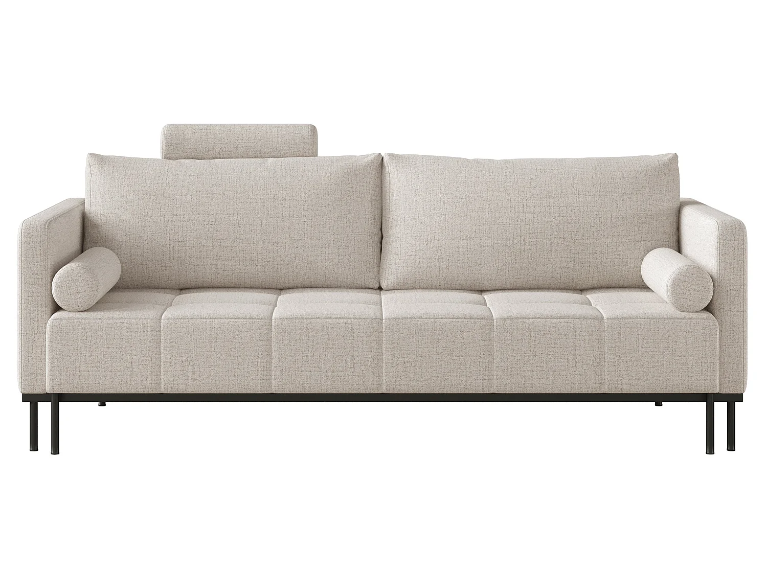 Canapé - 224 cm - Chenille Beige clair - Skilia