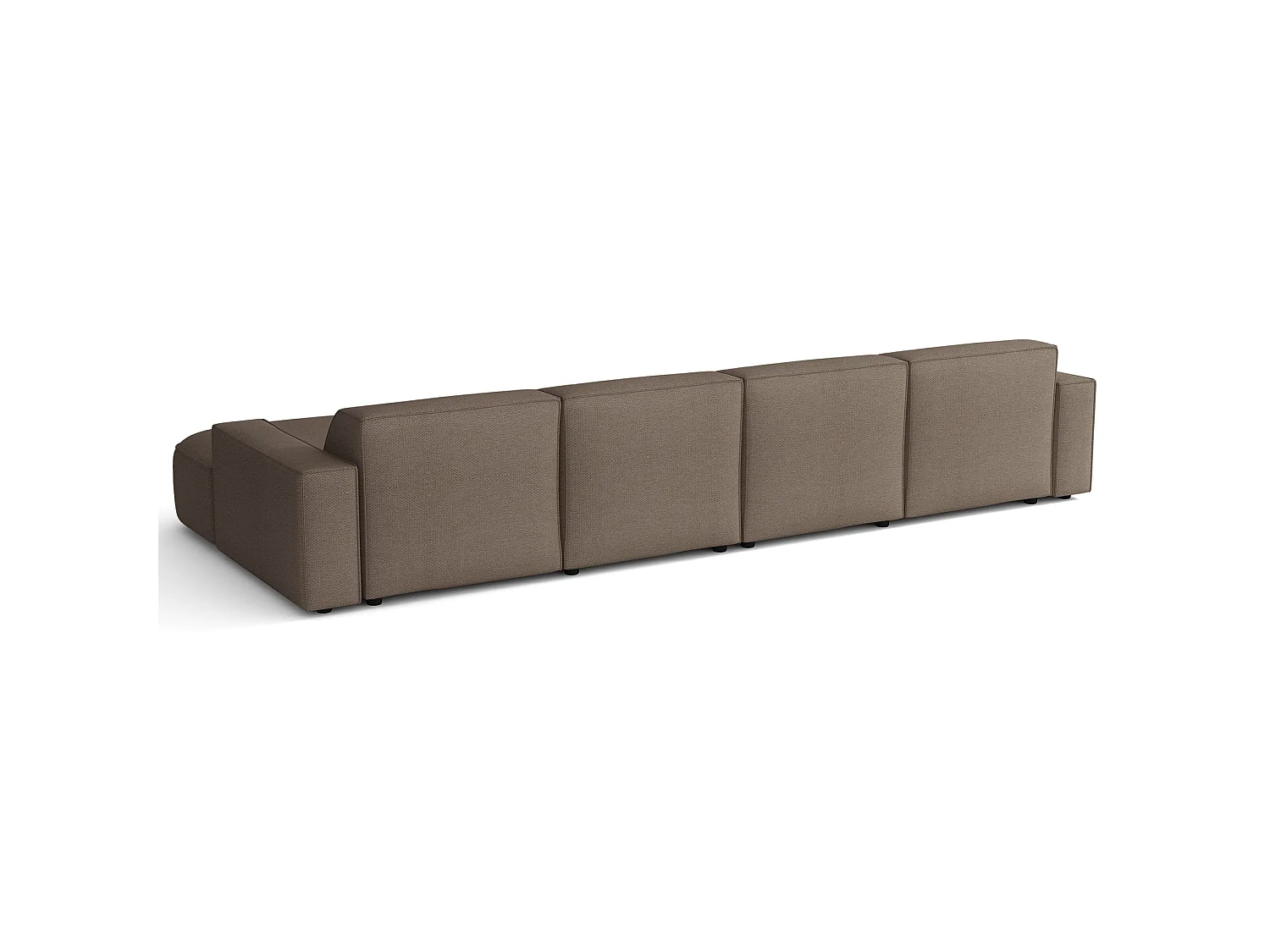 Canapé d'angle - 374 cm - Chenille Brun clair - Sallmo