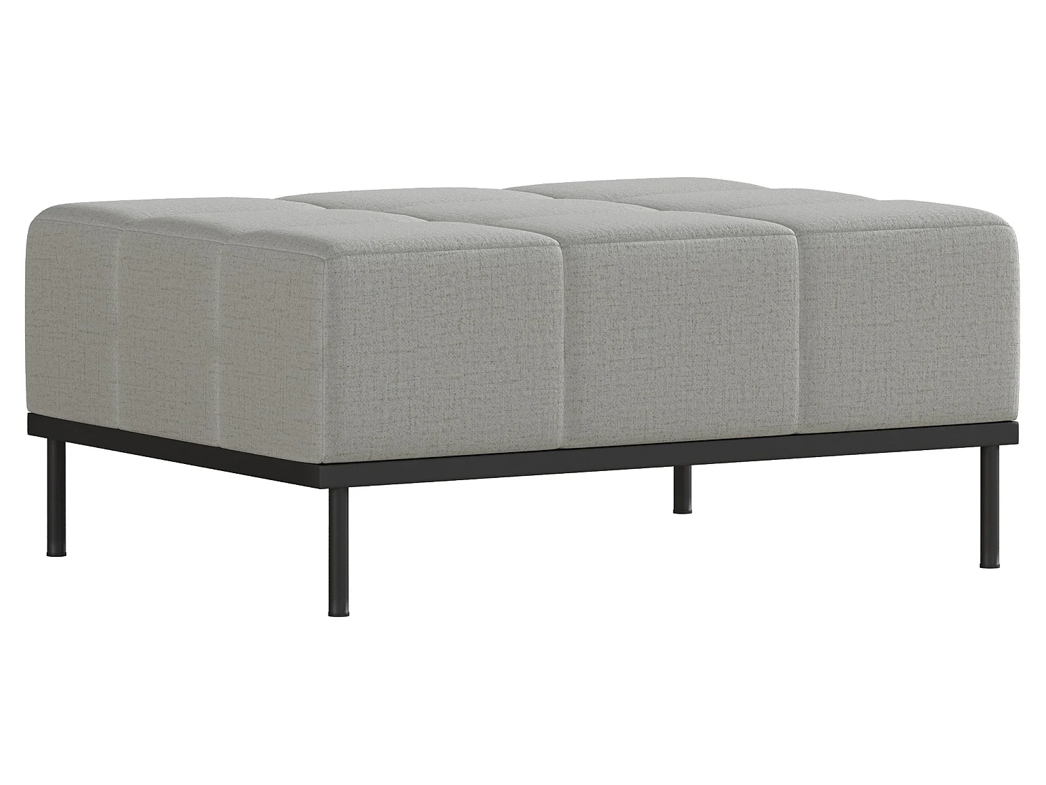 Canapé - 224 cm - Chenille Gris clair - Skilia