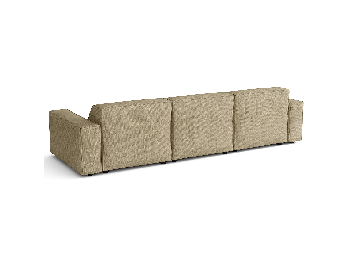 Canapé d'angle - 287 cm - gauche - Chenille Beige foncé - Sellmo