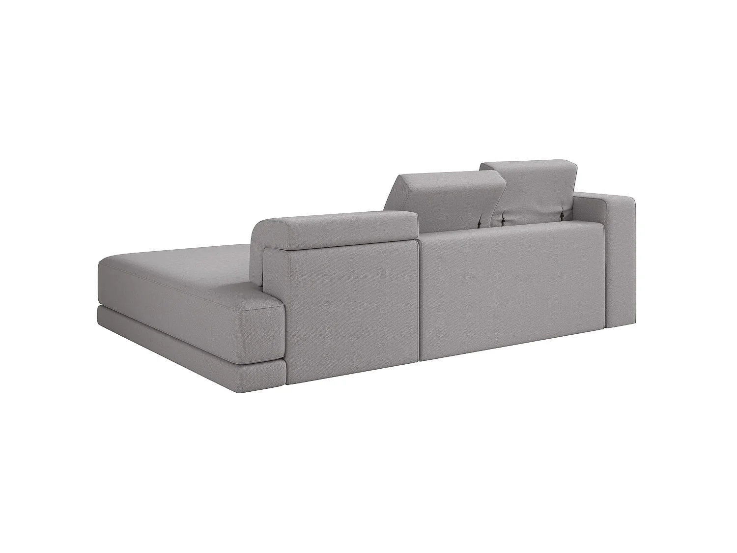 Canapé d'angle - 278 cm - Chenille Gris - Novals