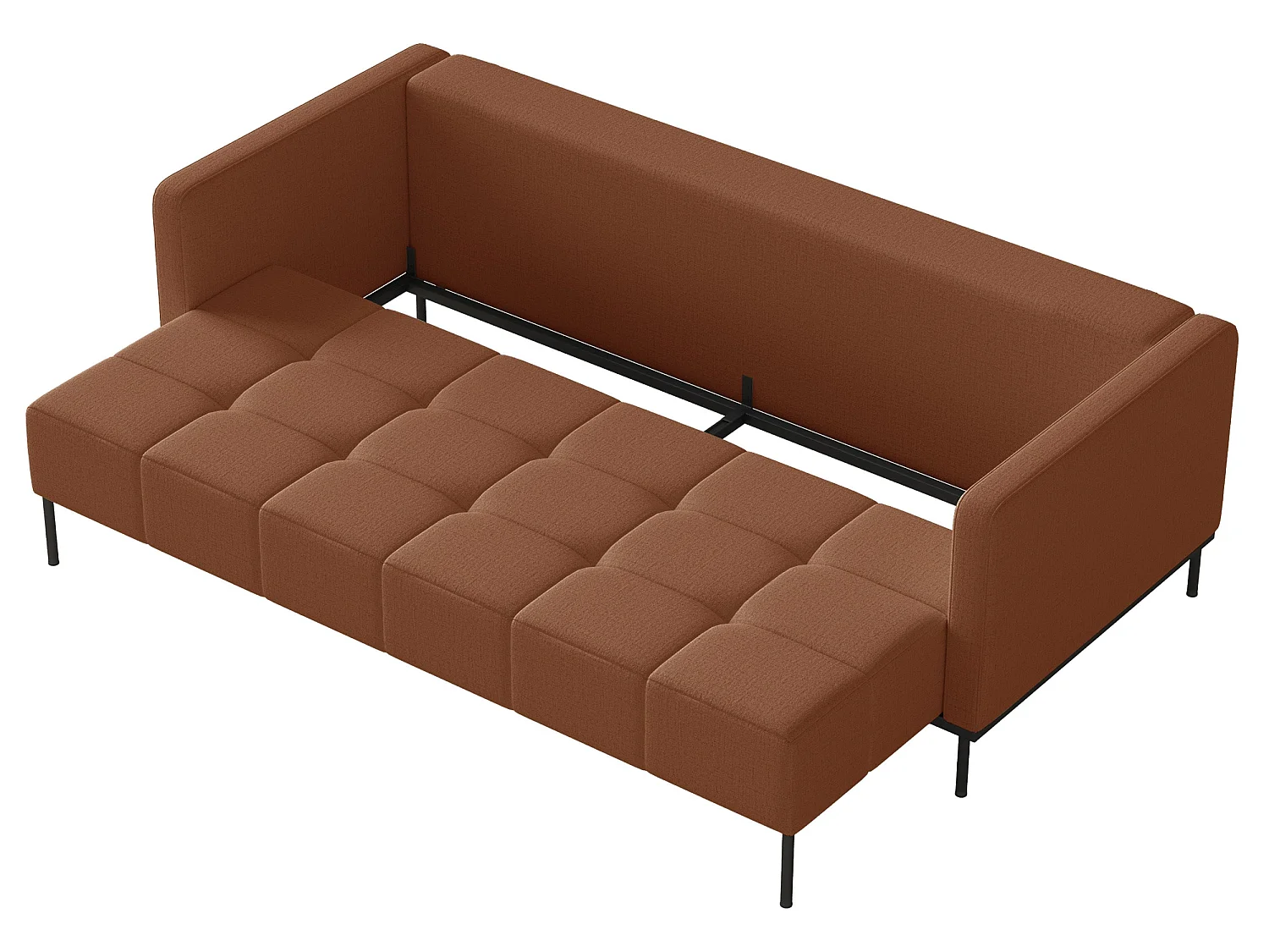 Canapé - 224 cm - Chenille Cuivre - Skilia