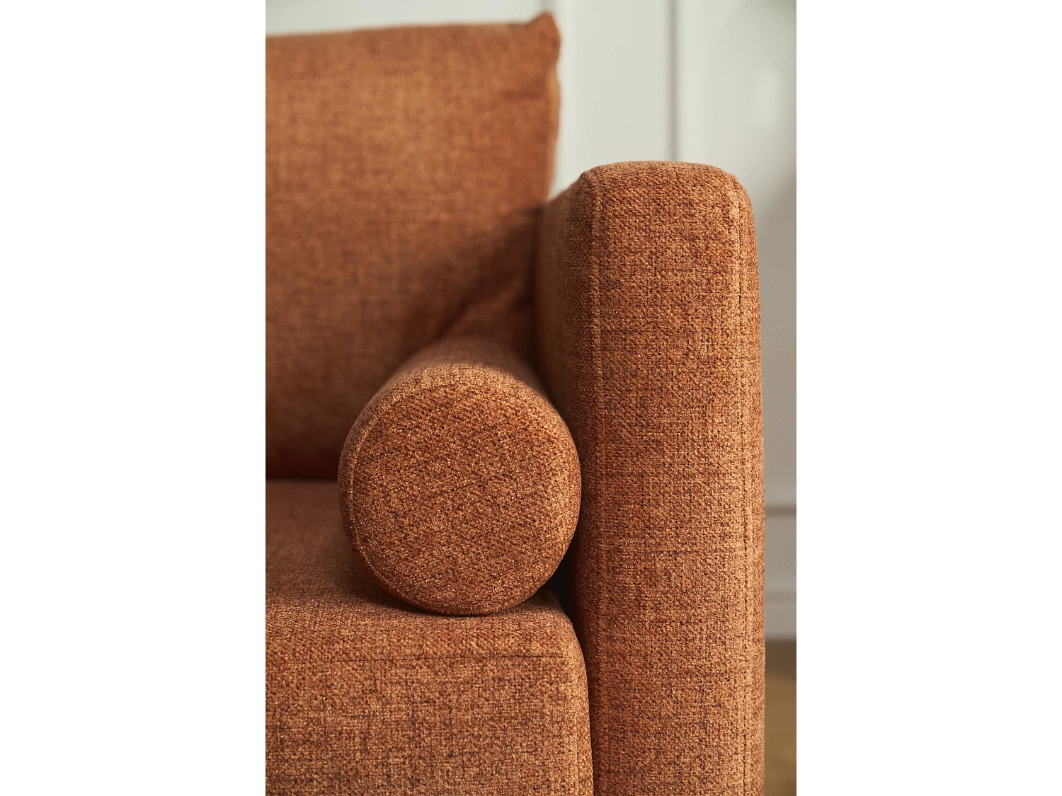 Canapé - 224 cm - Chenille Cuivre - Skilia
