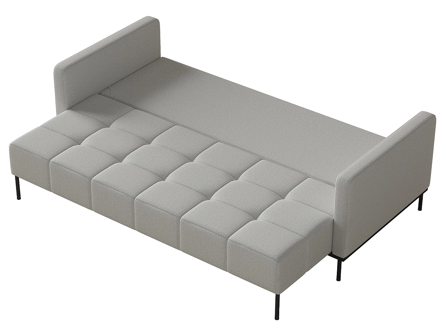 Canapé - 224 cm - Chenille Gris clair - Skilia