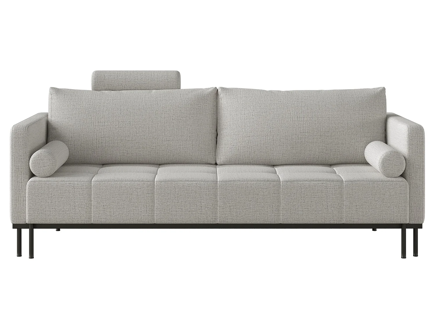 Canapé - 224 cm - Chenille Gris clair - Skilia