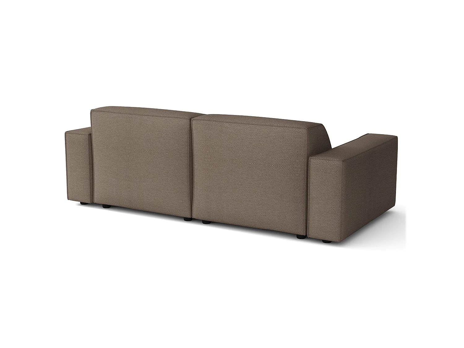Ecksofa, Chenille Hellbraun, 210 cm - Sellmo