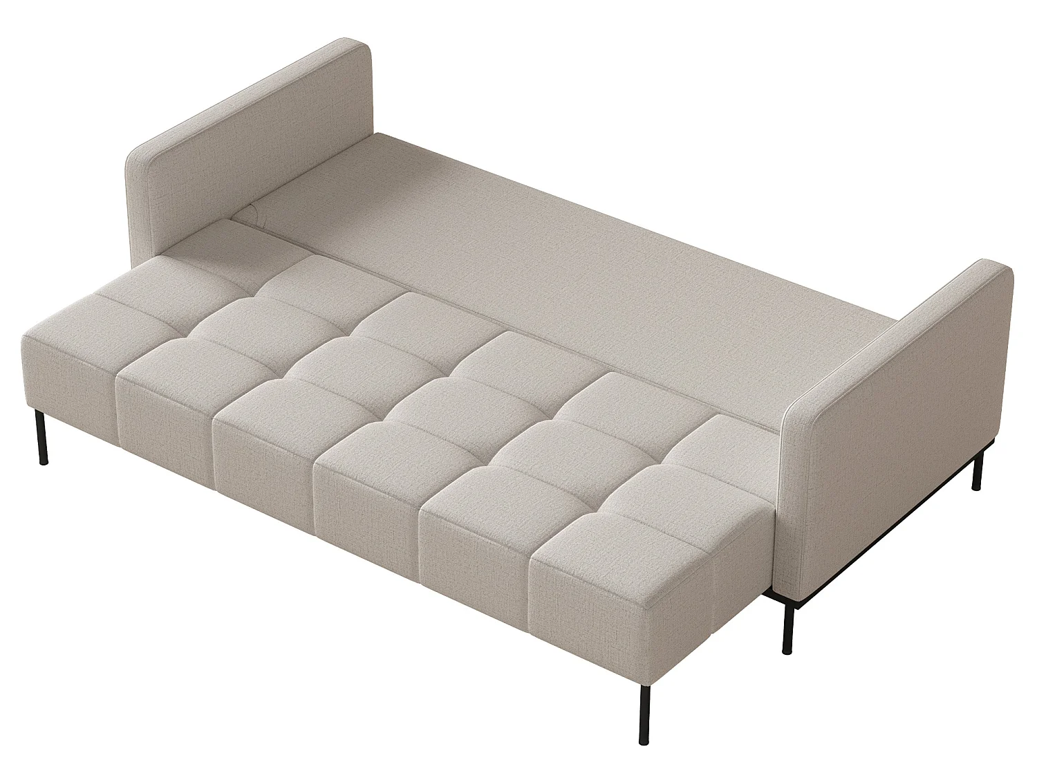 Canapé - 224 cm - Chenille Beige clair - Skilia