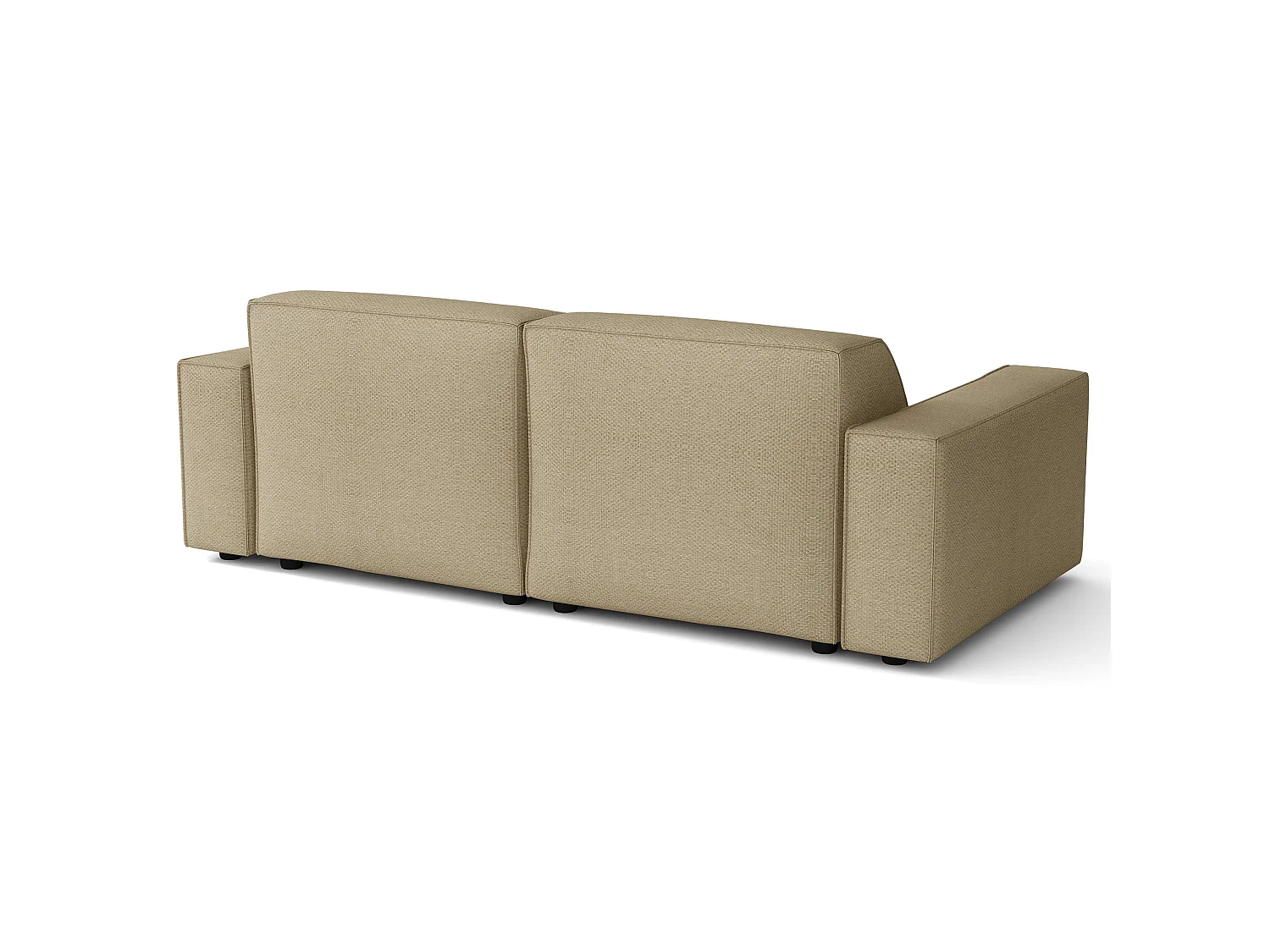 Canapé d'angle petit - 210 cm - droite - Chenille Beige foncé - Sellmo