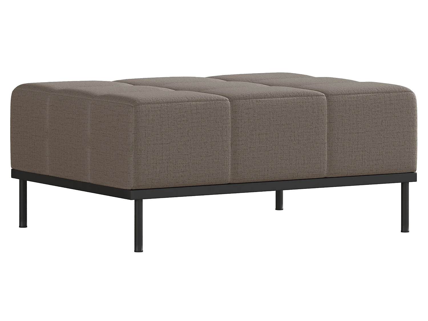 Canapé - 224 cm - Chenille Brun-gris - Skilia