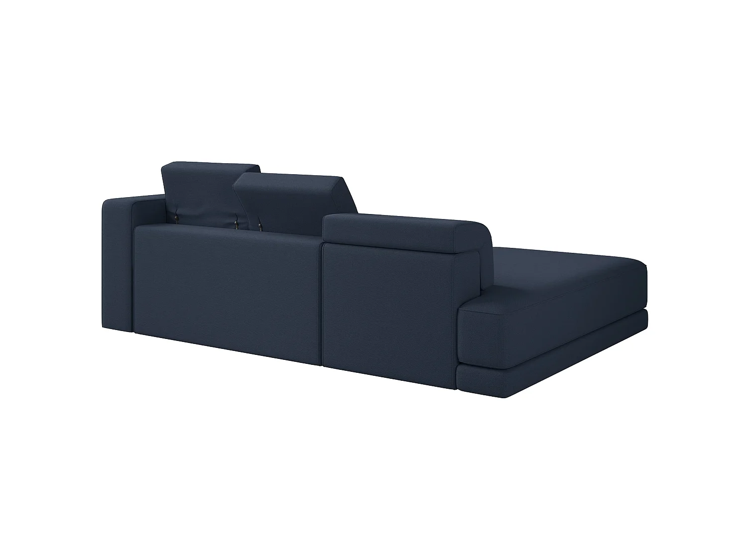 Canapé d'angle - 278 cm - Chenille Bleu marine - Novals