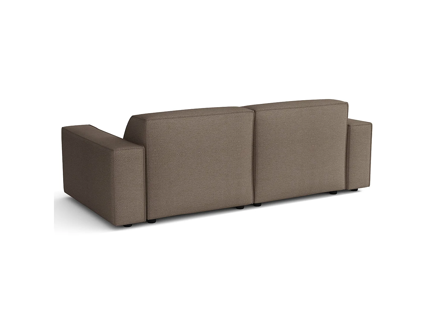 Canapé d'angle petit - 210 cm - gauche - Chenille Brun clair - Sellmo