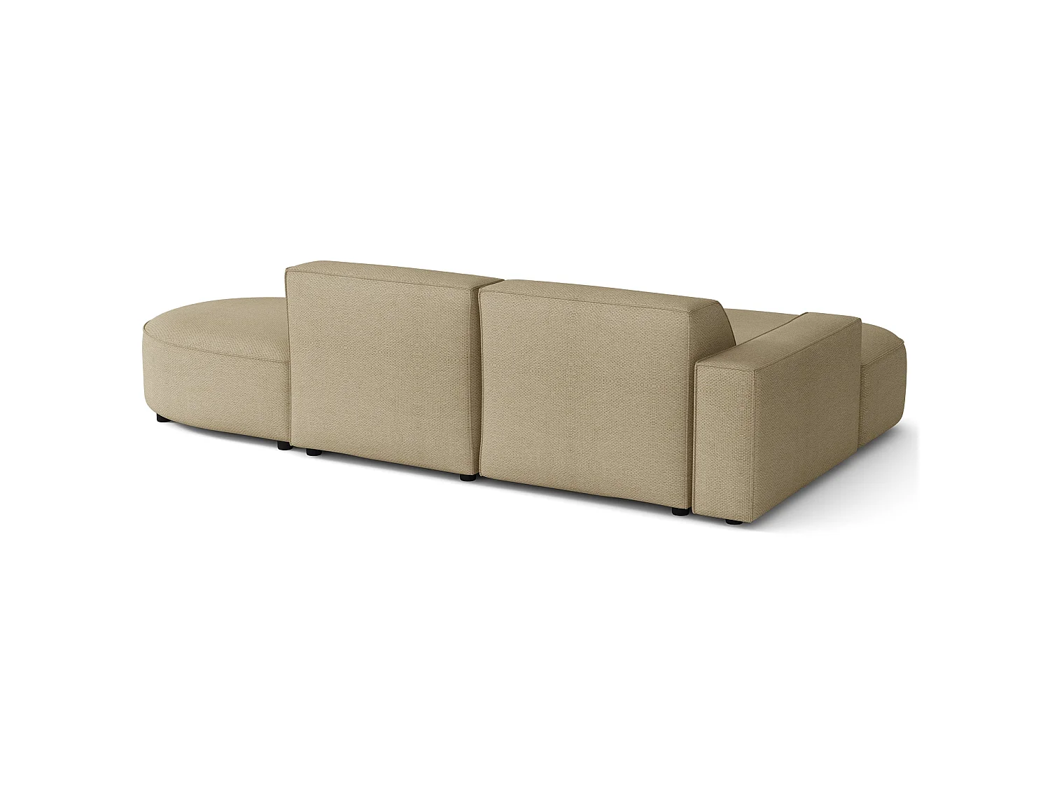 Canapé d'angle - 276 cm - Chenille Beige foncé - Sallmo