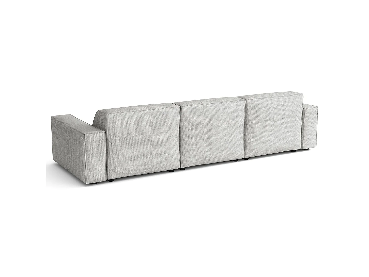 Hoekbank, chenille lichtgrijs, 287 cm – Sellmo