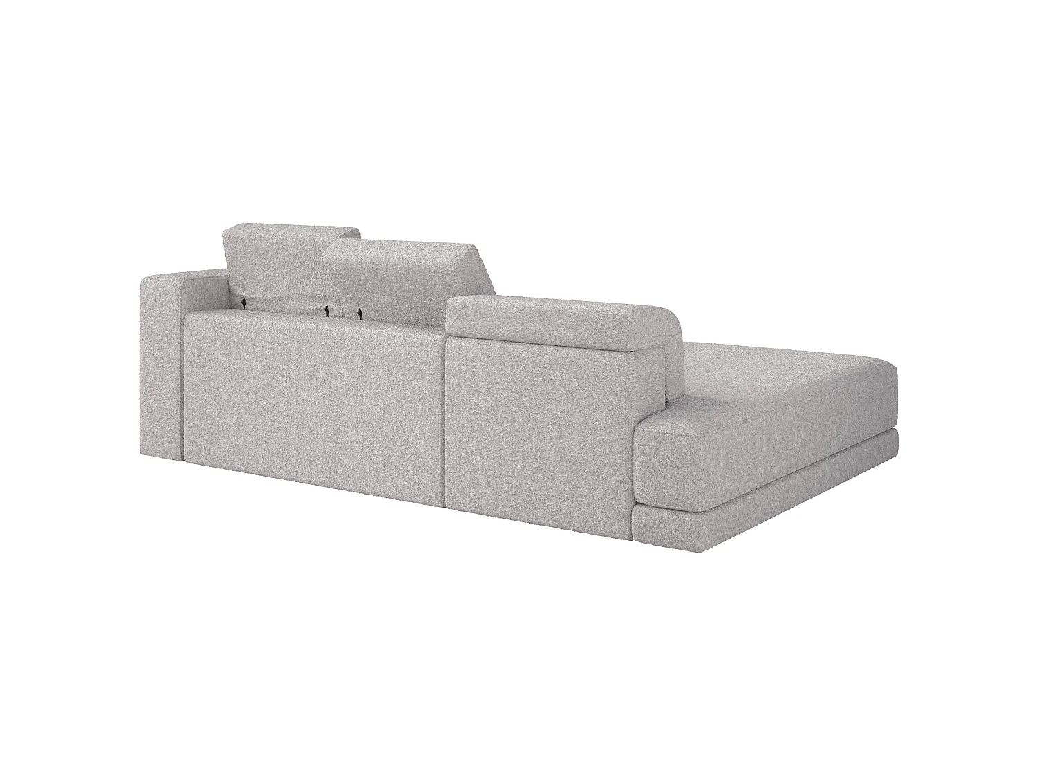 Canapé d'angle - 278 cm - Bouclé Gris clair - Novals