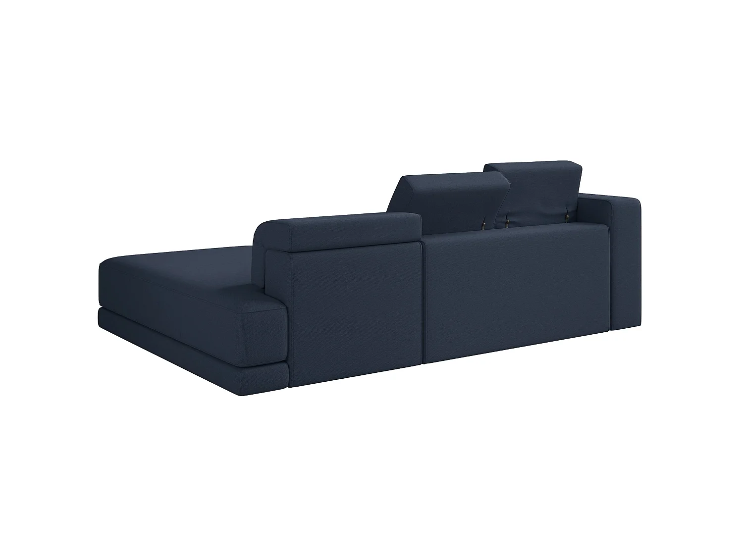 Canapé d'angle - 278 cm - Chenille Bleu marine - Novals