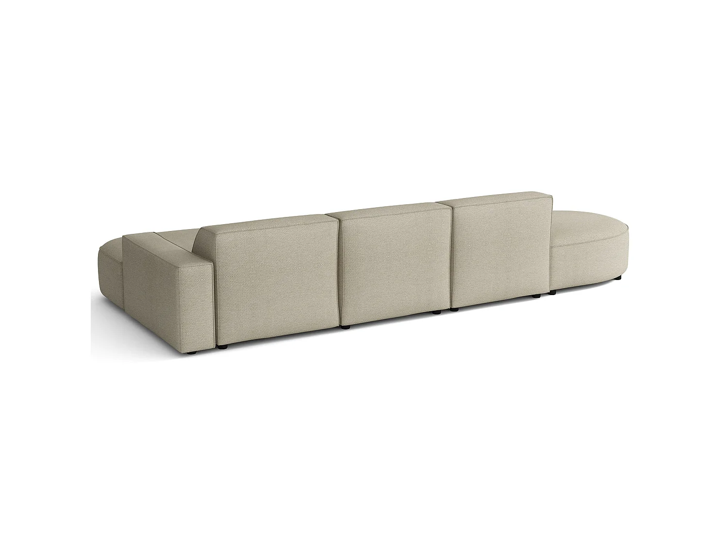 Canapé d'angle - 358 cm - Chenille Grėge - Sallmo