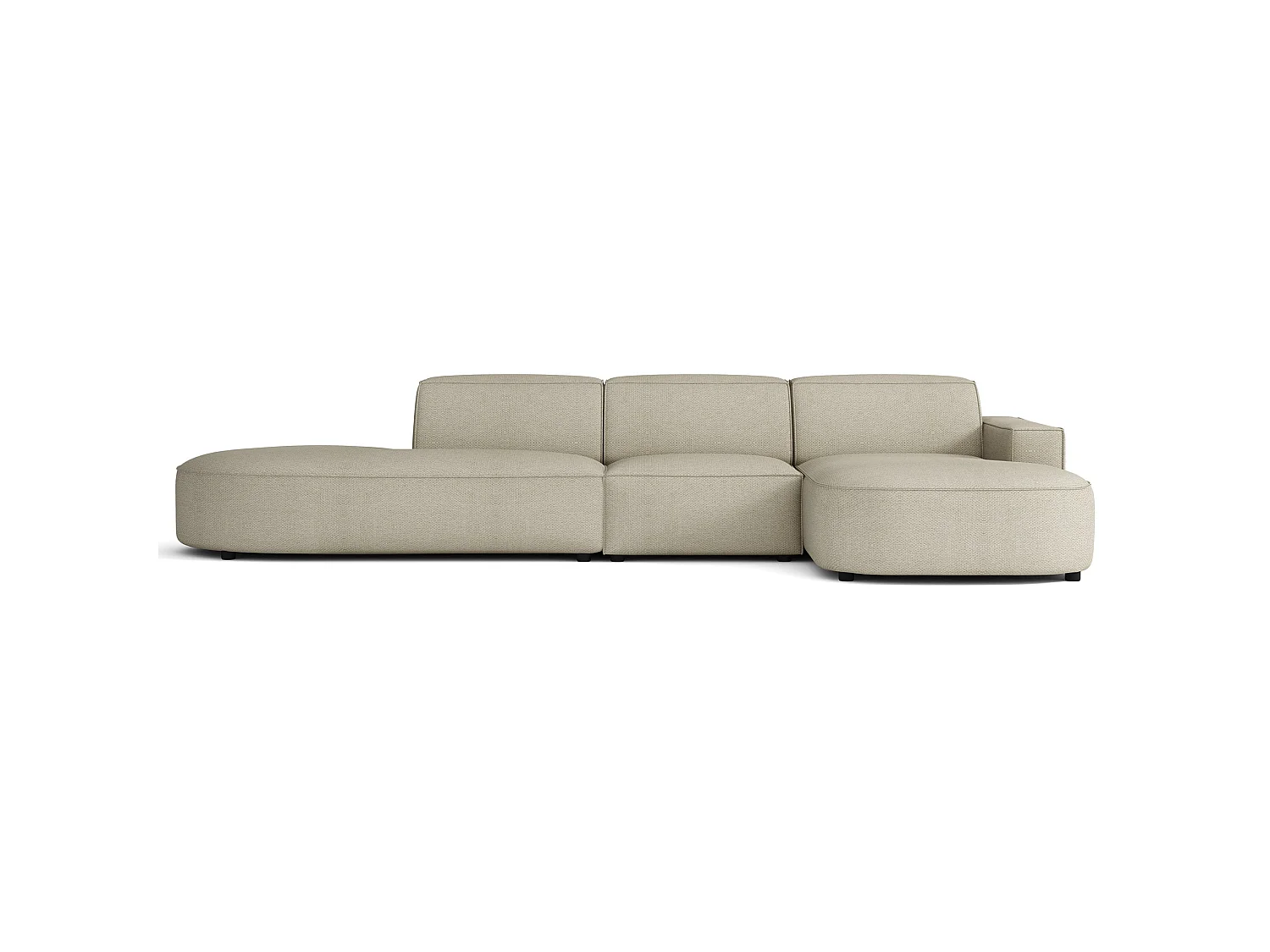 Canapé d'angle - 358 cm - Chenille Grėge - Sallmo