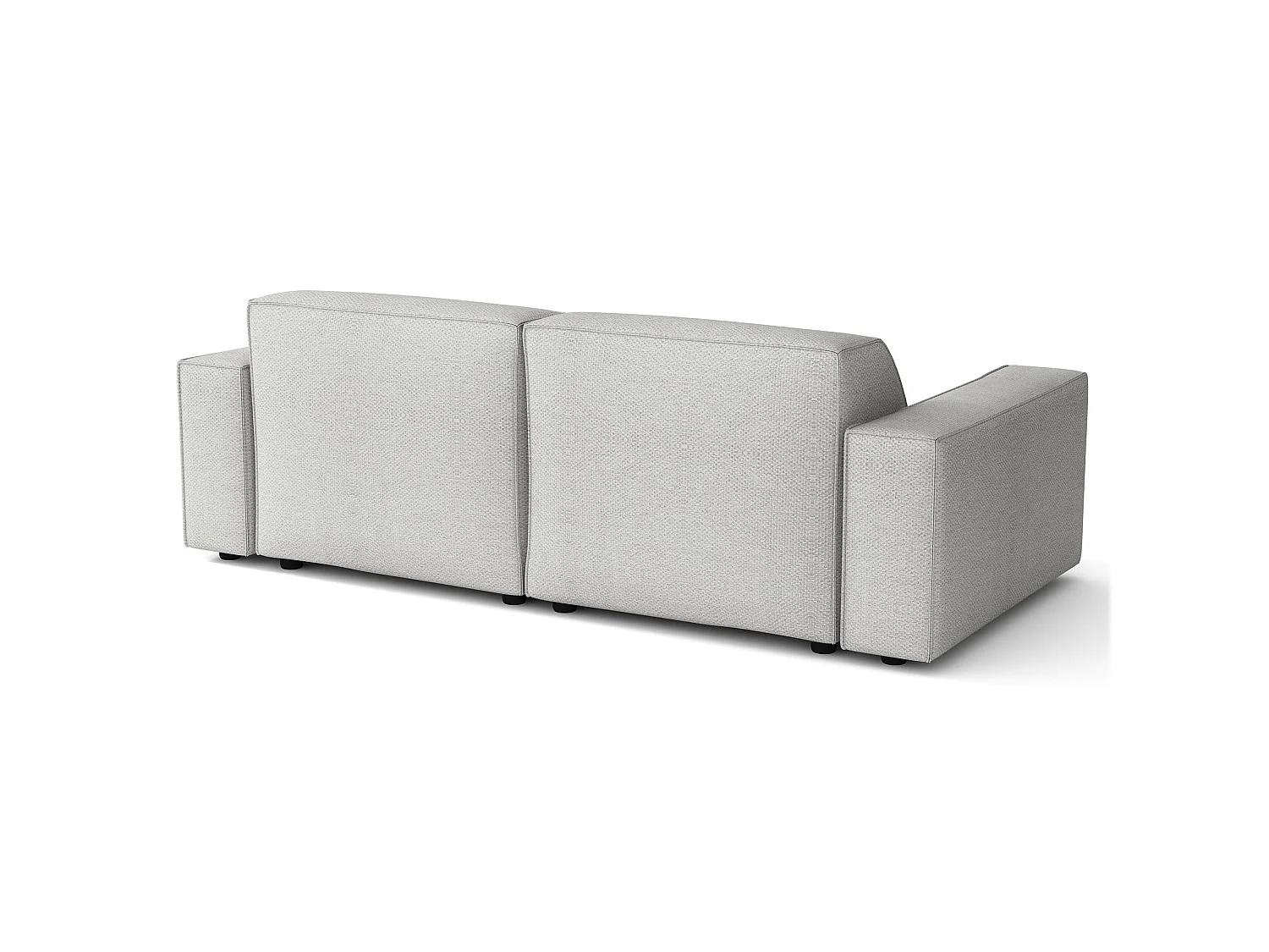 Canapé d'angle petit - 210 cm - droite - Chenille Gris clair - Sellmo