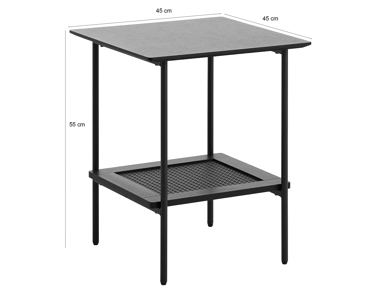 Mesa auxiliar - 45x45 cm - roble negro - Mogest