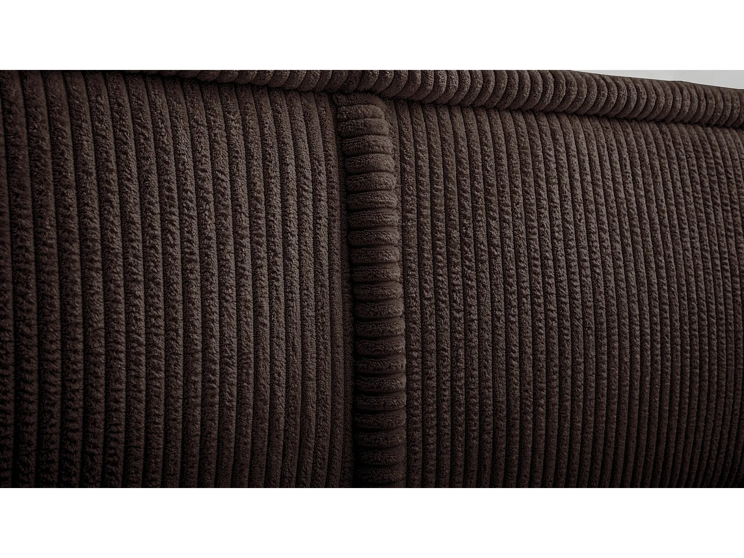 Gestoffeerd bed Cordo met opbergruimte, grijze ribstof, 140x200cm