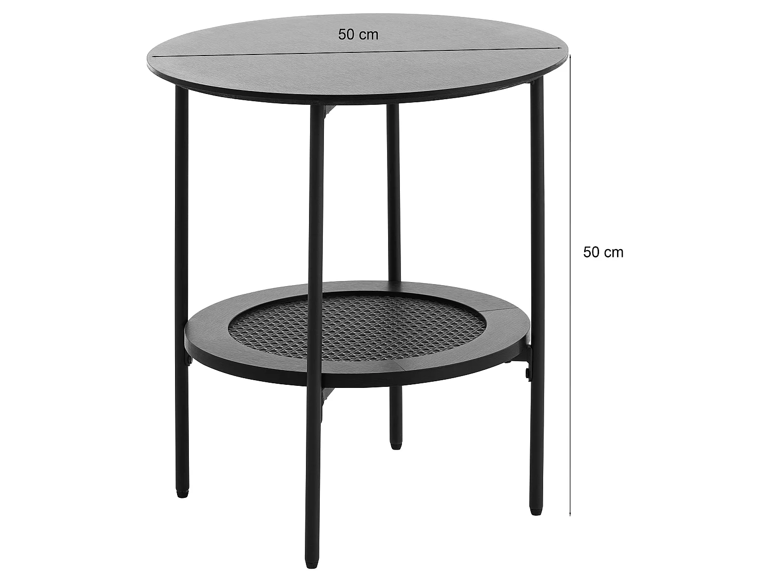 Table d'appoint - 50 cm - Chêne noir - Mogest
