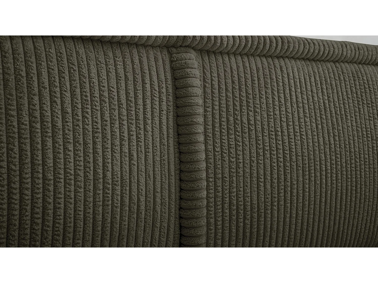 Gestoffeerd bed Cordo met opbergruimte, grijze ribstof, 180x200cm