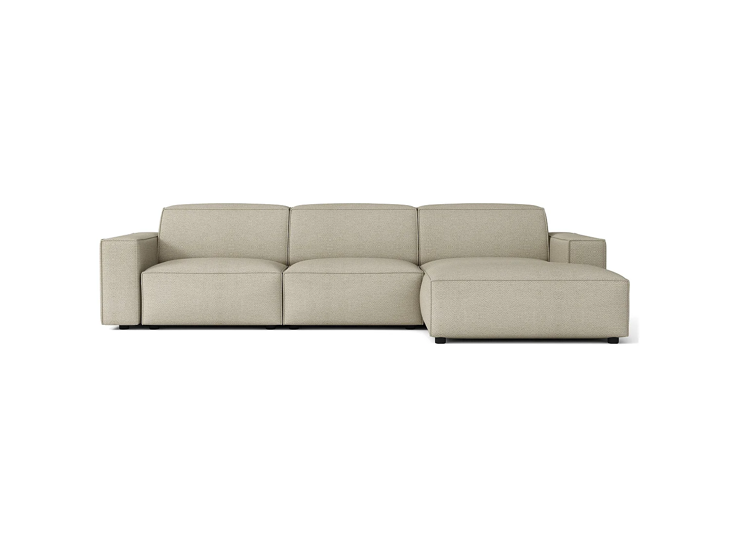 Canapé d'angle - 287 cm - droite - Chenille Grėge - Sellmo