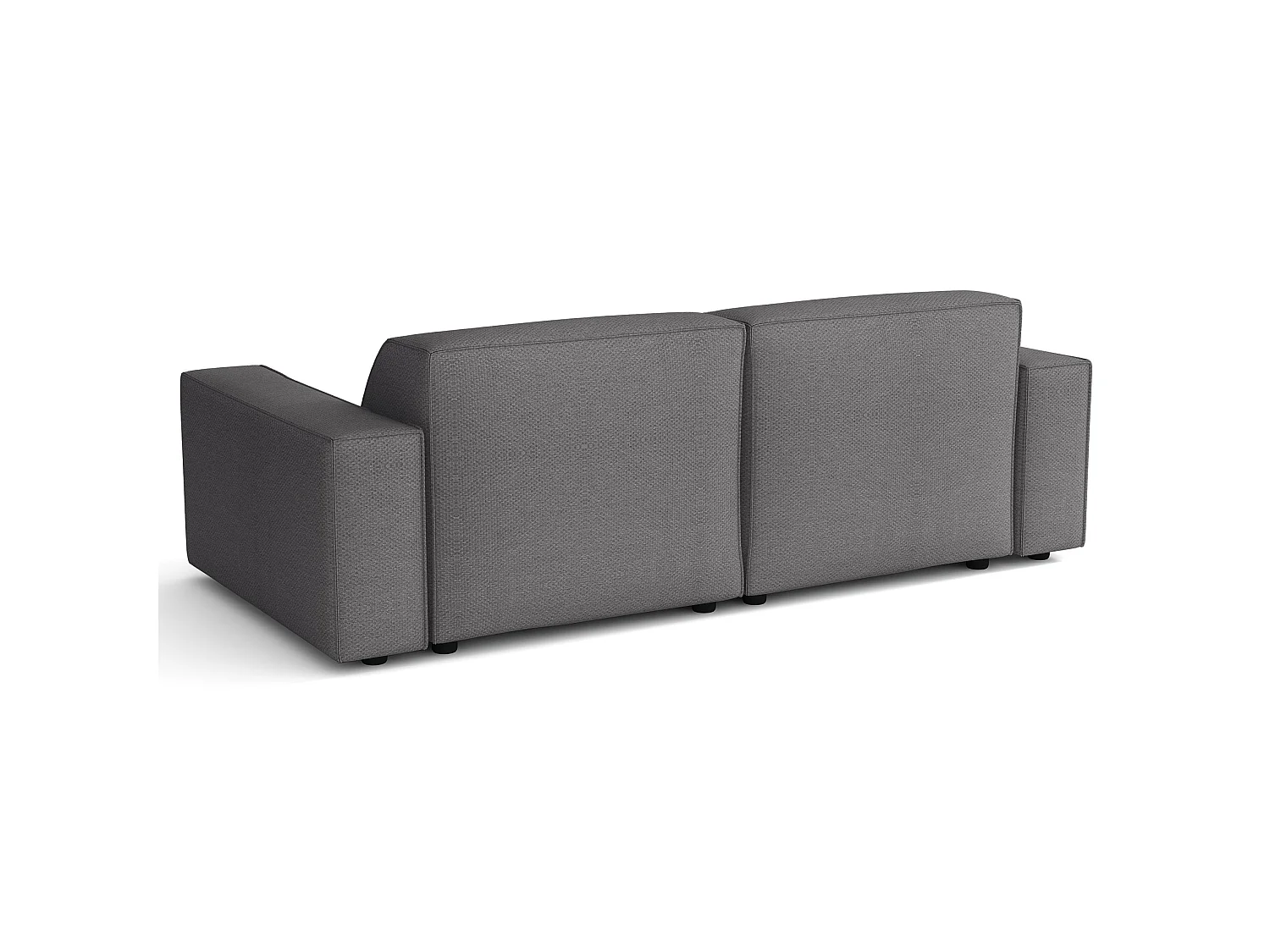 Canapé d'angle petit - 210 cm - gauche - Chenille Gris foncé - Sellmo