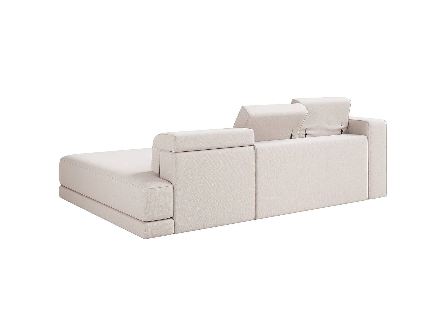 Canapé d'angle - 278 cm - Chenille Crème - Novals