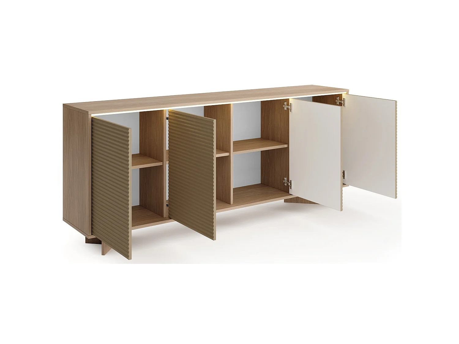 Buffet - 203 cm - Chêne - Semi
