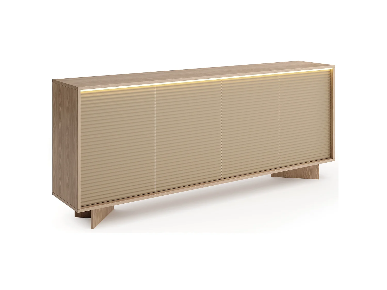 Buffet - 203 cm - Chêne - Semi