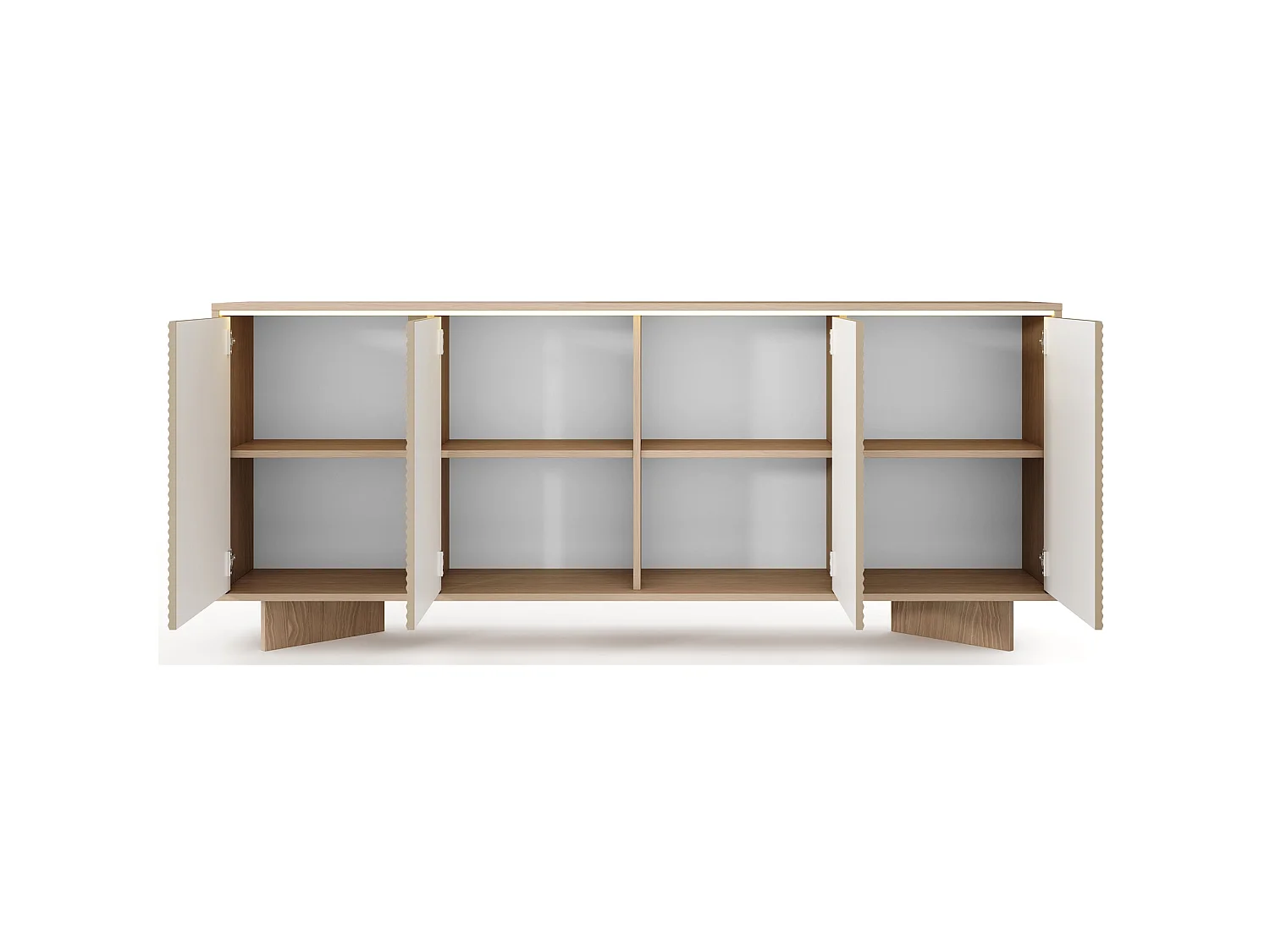 Buffet - 203 cm - Chêne - Semi